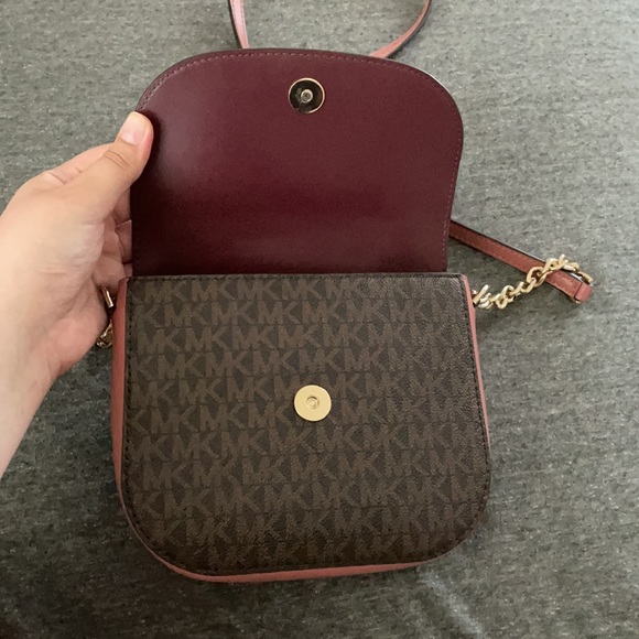 Small, Burgundy/Blush Michael Kors Purse - Picture 3 of 5